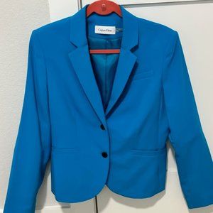 Calvin Klein 2 Button Blazer -	Size 12 - Teal